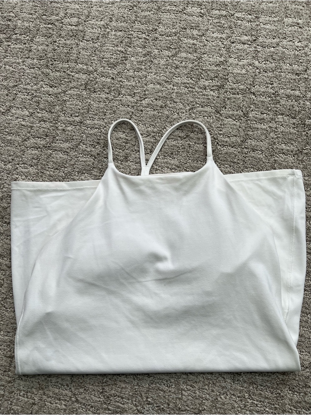 lululemon athletica White Racerback Tank Top Built-in Bra - Picture 5 of 5